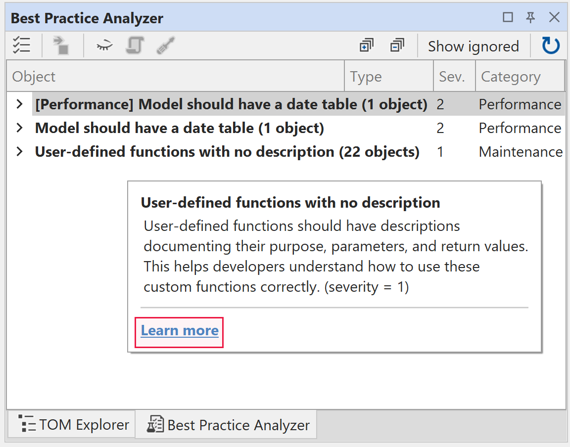 Screenshot showing BPA window with rule selected and "View Documentation" button highlighted